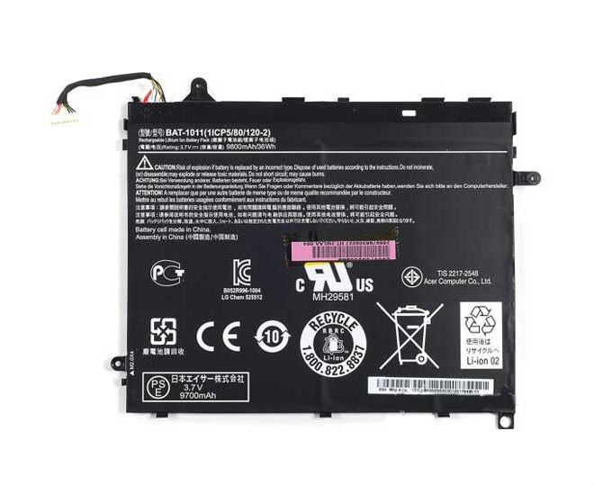 Original 37Whr 10100mAh Akku BAT-1011 Acer Iconia Tab A510 A710