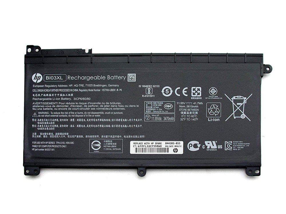 Original 3470mAh 41.7Wh Akku HP 844203-850 844203-855