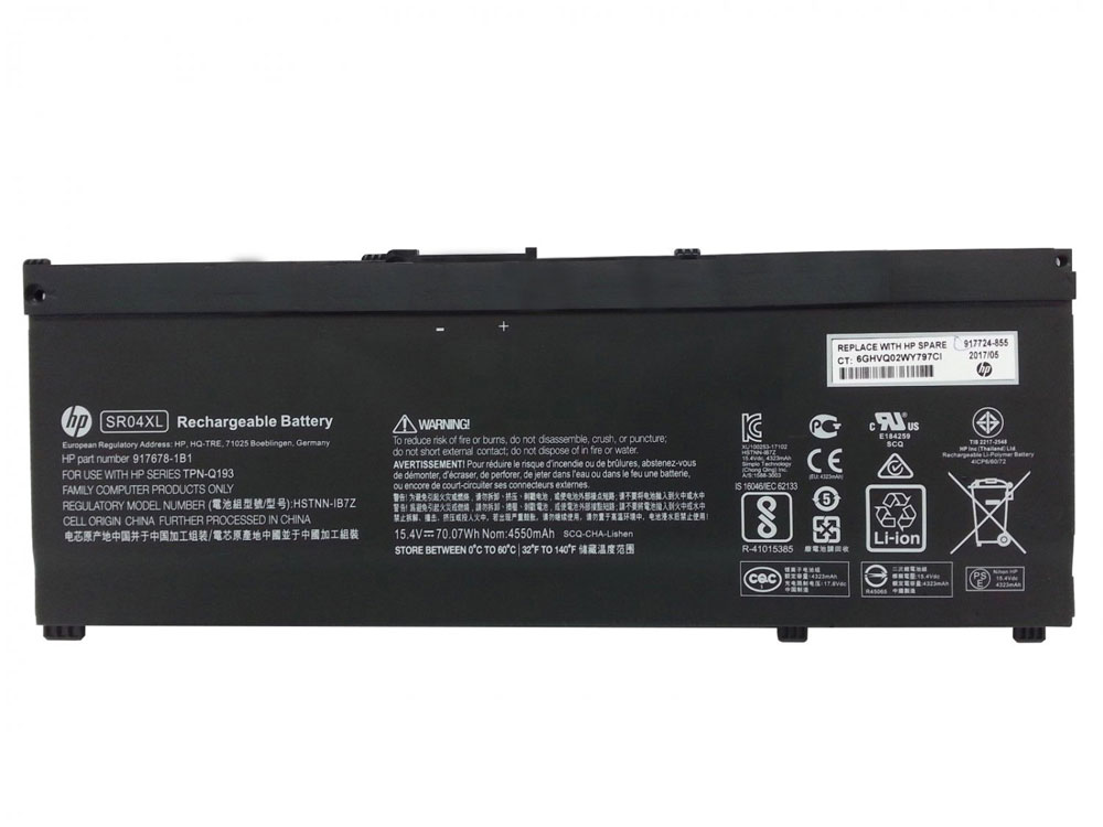 Original 4550mAh 70.07Wh Akku HP SR04XL 917678-1B1 HSTNN-IB7Z