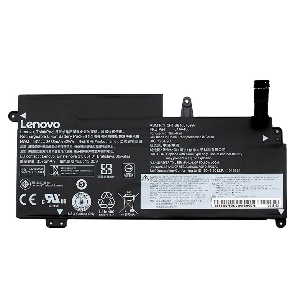 Original 42Wh 3685mAh 3-Zellen Akku Lenovo 01AV400