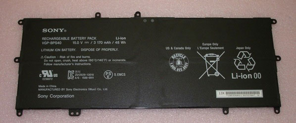 Original 3170mAh 48Whr Akku Sony VGP-BPS40